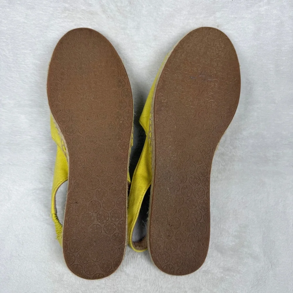 Lilly Pulitzer Yellow Pineapple Embroidered Espadrille Slingback Sandals 6.5M